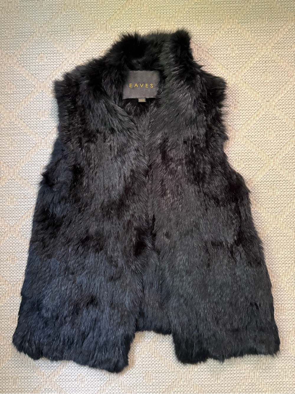 Eaves Black Fur Vest - Luxe Sleeveless Layer